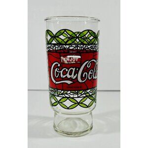 Coca Cola Tumbler Stained Glass Drinking Cup Tumbler Coke Tiffany Style Vintage